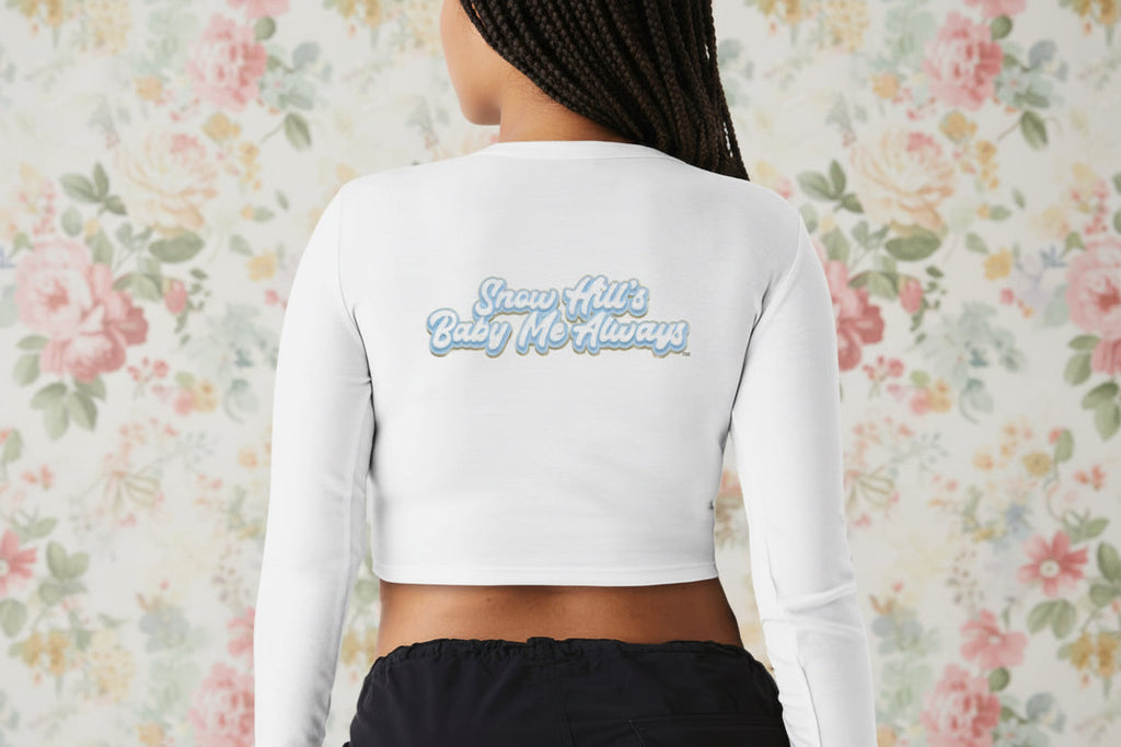 Women's Micro Rib Long Sleeve Crop T-shirt